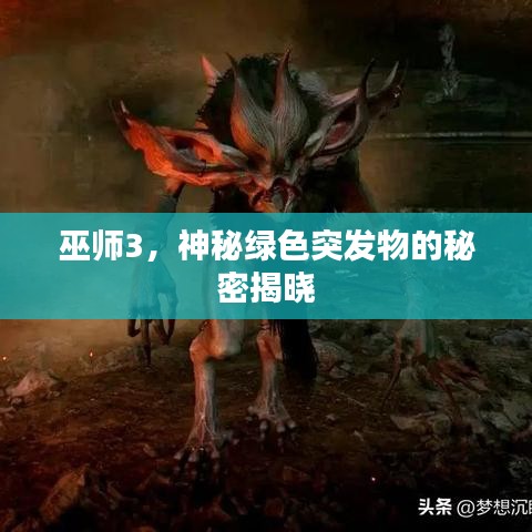 巫师3,神秘绿色突发物的秘密揭晓
