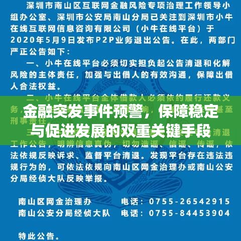 金融突发事件预警,保障稳定与促进发展的双重关键手段