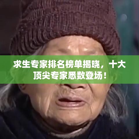 求生专家排名榜单揭晓,十大顶尖专家悉数登场!