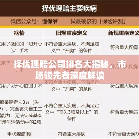 择优理赔公司排名大揭秘,市场领先者深度解读