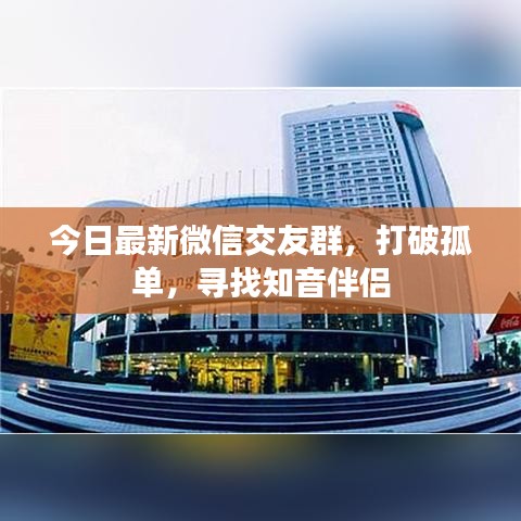 今日最新微信交友群，打破孤单，寻找知音伴侣