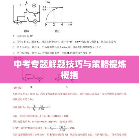 中考专题解题技巧与策略提炼概括