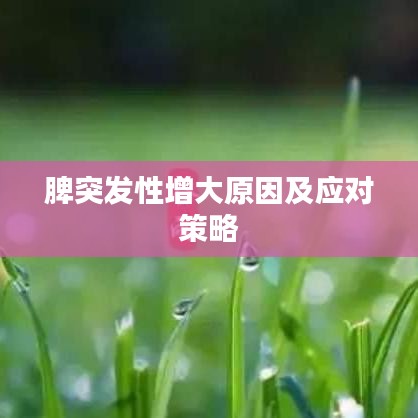 脾突发性增大原因及应对策略