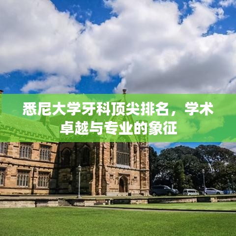 悉尼大学牙科顶尖排名，学术卓越与专业的象征