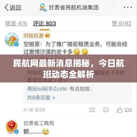 民航网最新消息揭秘，今日航班动态全解析