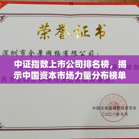 中证指数上市公司排名榜，揭示中国资本市场力量分布榜单重磅出炉！